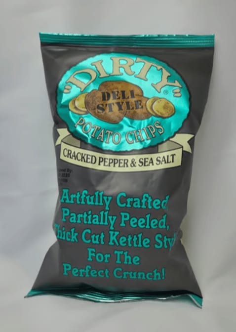 Dirty Potato Chips - Cracked Pepper & Sea Salt.